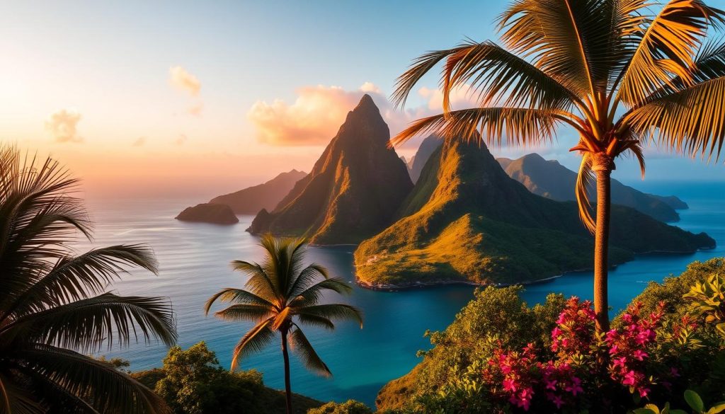 Pitons in St Lucia Pitons in St Lucia