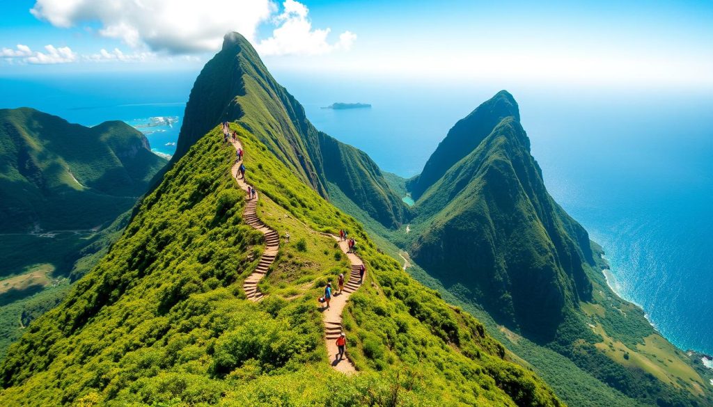 Pitons summit hike Pitons summit hike