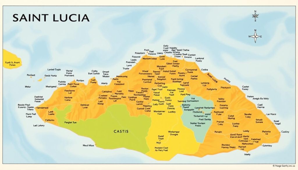 Saint Lucia map Saint Lucia map