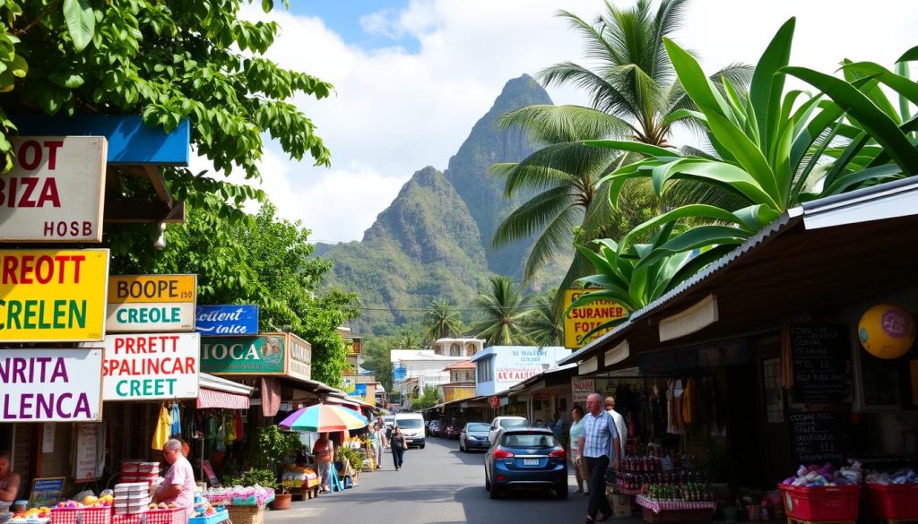 Soufrière linguistic landscape Soufrière linguistic landscape