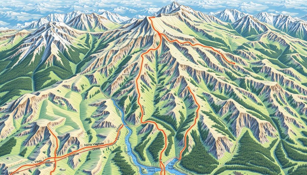St. Jean hiking map St. Jean hiking map