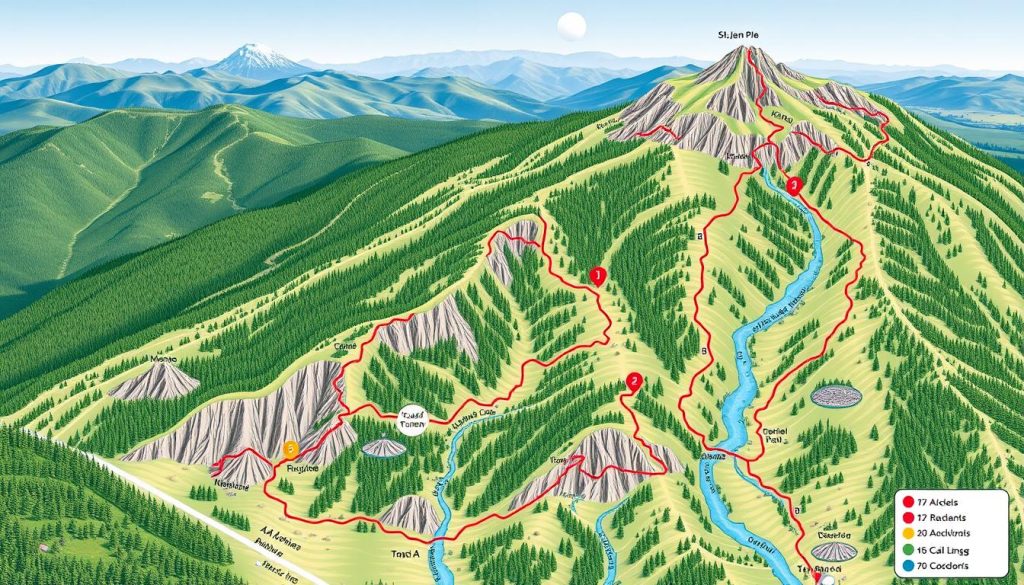 St. Jean hiking trails map St. Jean hiking trails map