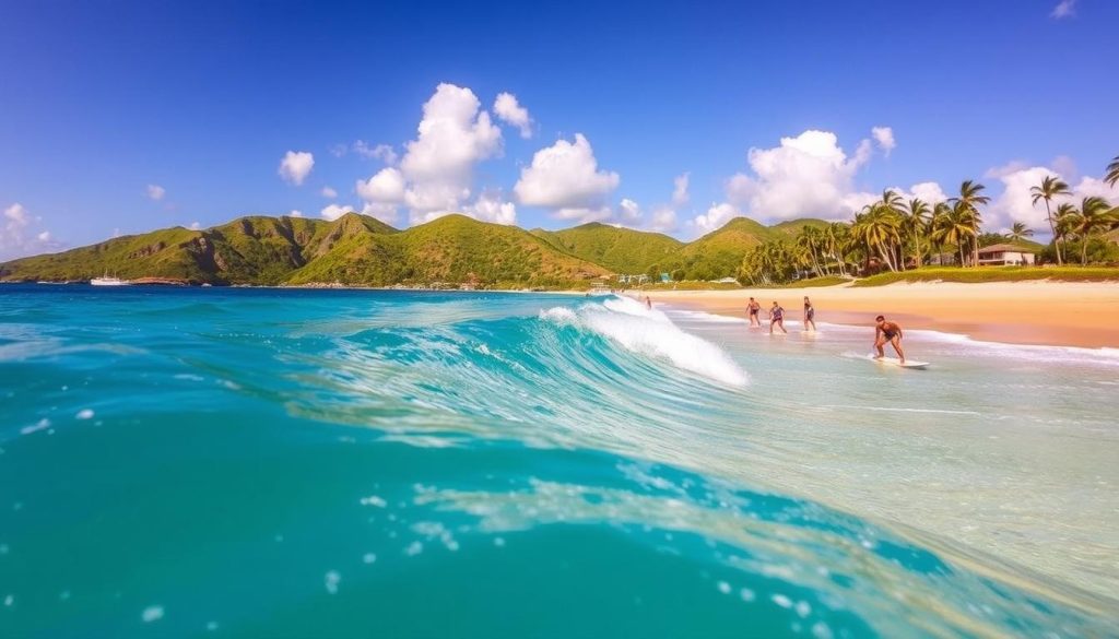 Surfing in St. Barths Surfing in St. Barths