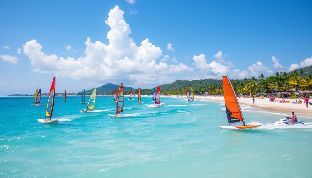 Water sports at Rodney Bay Beach Water sports at Rodney Bay Beach
