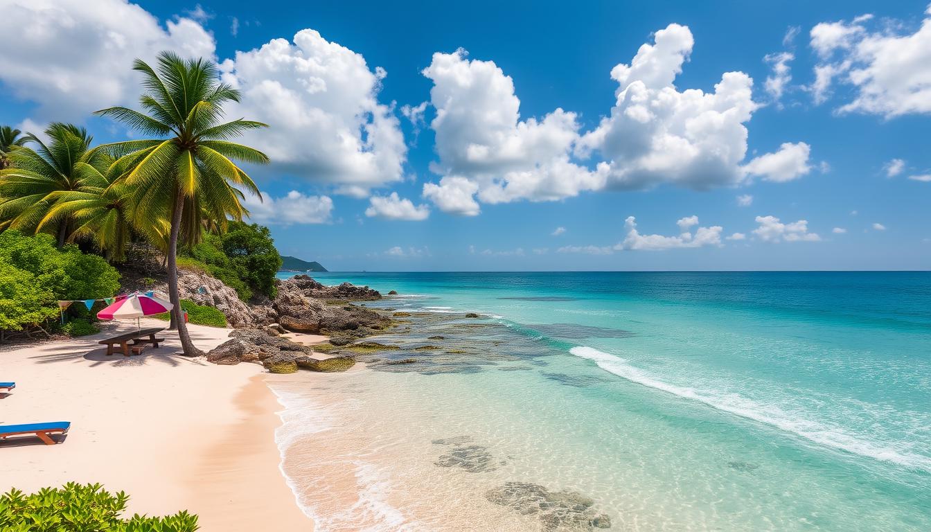 What amenities are available at Anse de Colombier (e.g., restrooms, showers)?