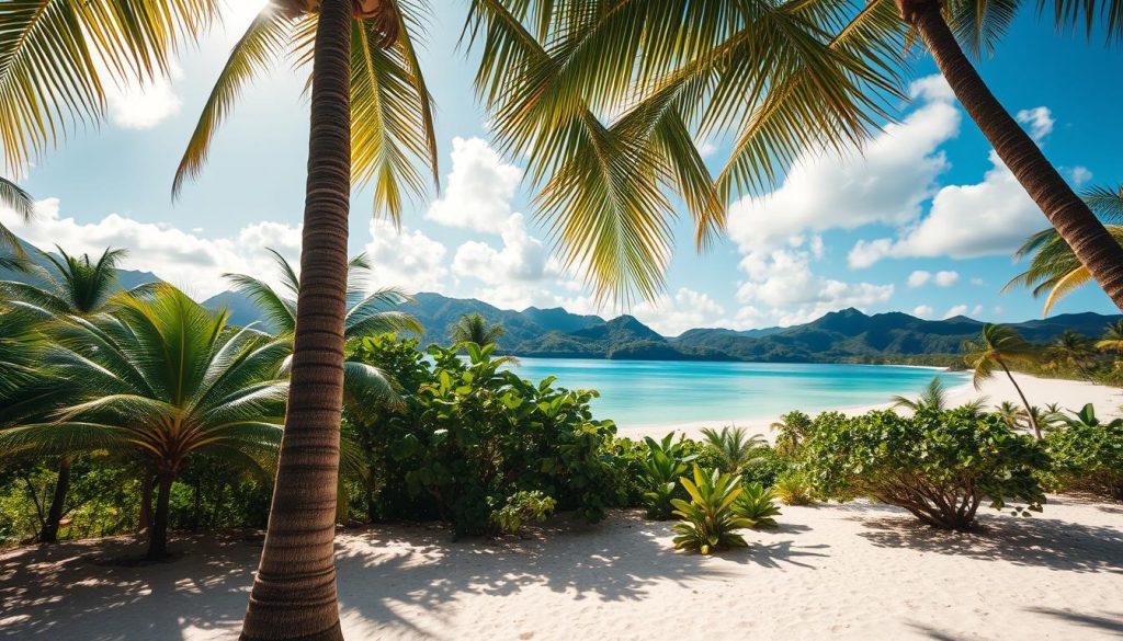 White sandy beaches in the Mamanuca Islands White sandy beaches in the Mamanuca Islands