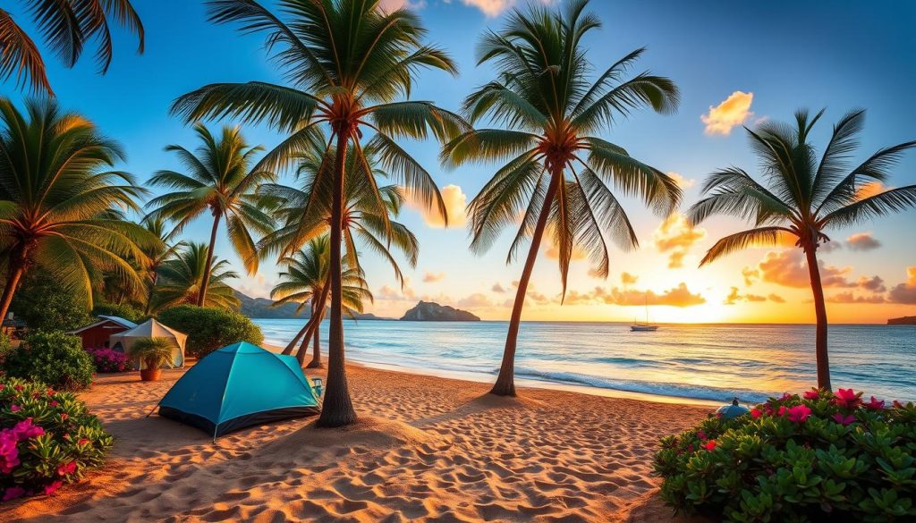 beach camping St. Barts beach camping St. Barts