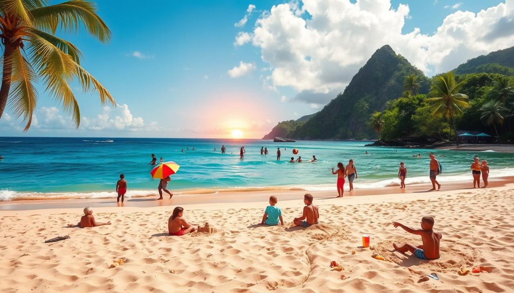 family-friendly beach in Gros Islet family-friendly beach in Gros Islet