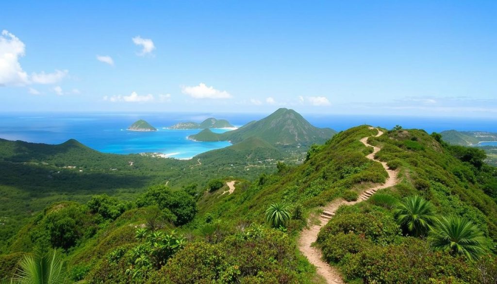 hiking trails on Pigeon Island hiking trails on Pigeon Island