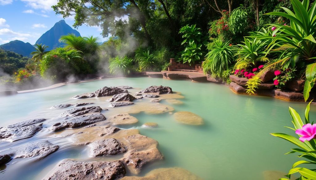hot springs in Soufrière hot springs in Soufrière