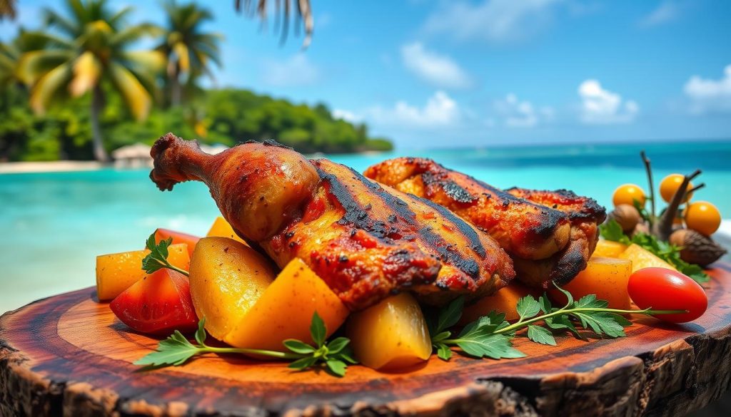 jerk chicken in Negril jerk chicken in Negril