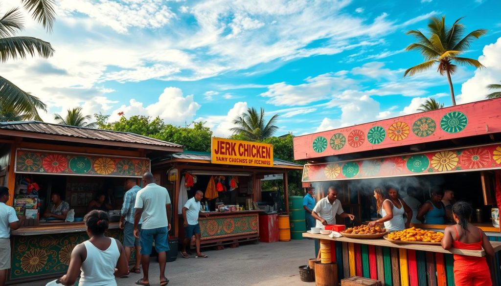 jerk chicken stands in Negril jerk chicken stands in Negril