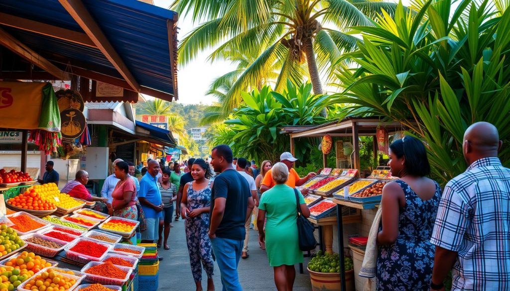 meeting local vendors in Rodney Bay meeting local vendors in Rodney Bay