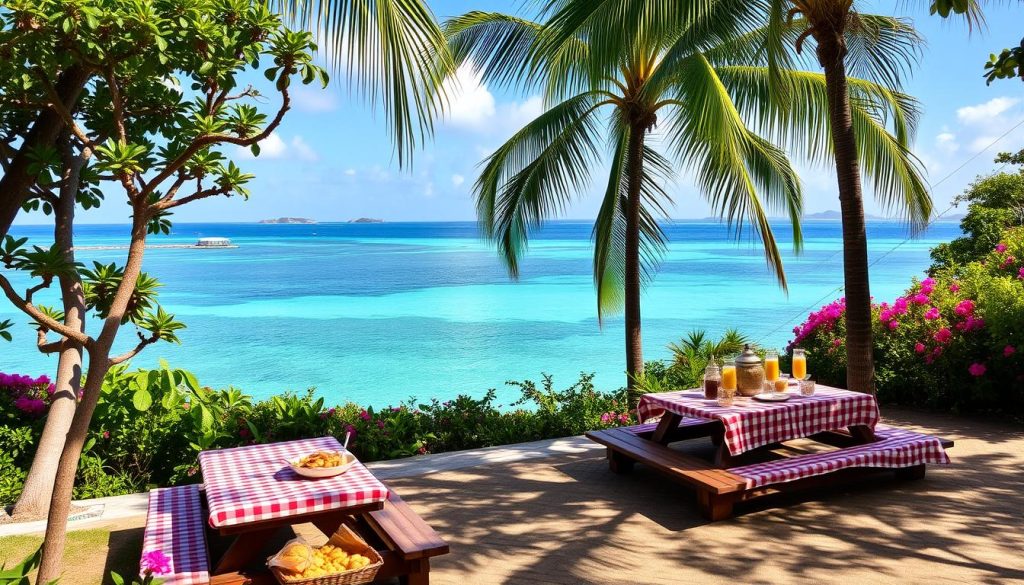 picnic areas with stunning views on Pigeon Island picnic areas with stunning views on Pigeon Island