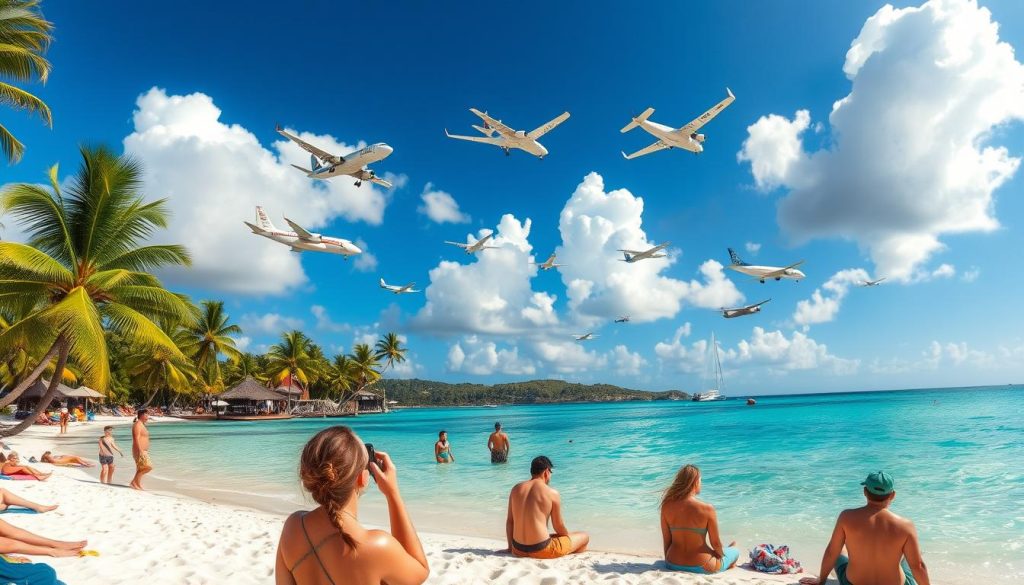 plane spotting at Maho Beach plane spotting at Maho Beach