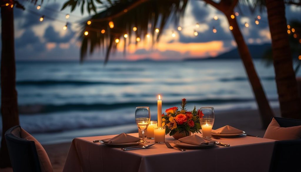 romantic dinner Orient Bay romantic dinner Orient Bay