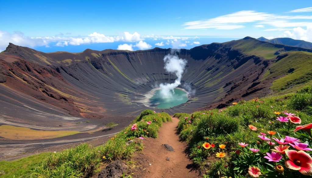 volcanic crater trail hike volcanic crater trail hike