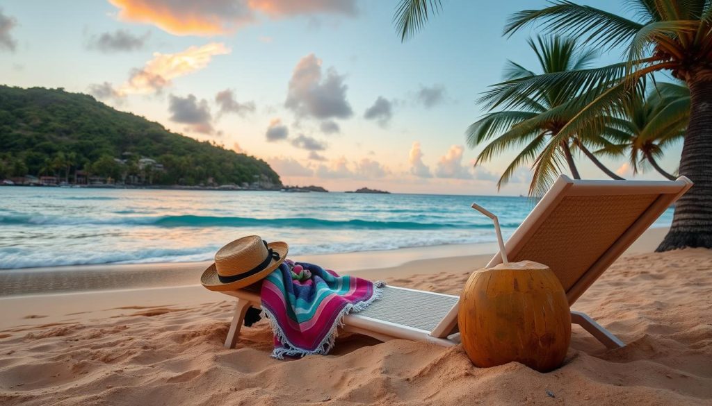 Beach relaxation in St. Barts Beach relaxation in St. Barts
