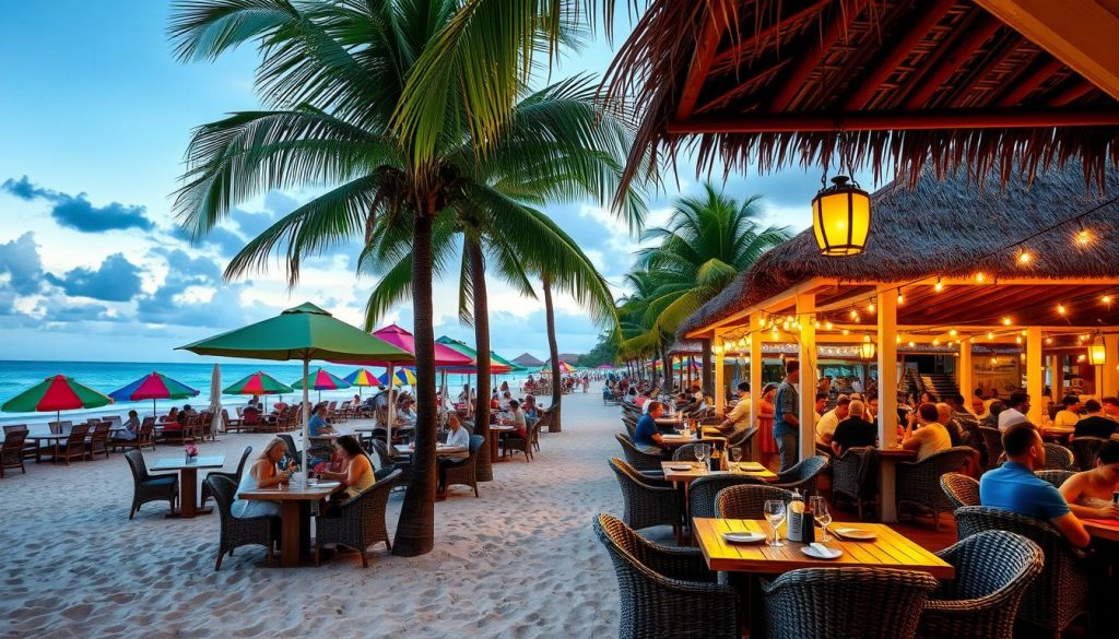 Dickenson Bay beachfront dining Dickenson Bay beachfront dining