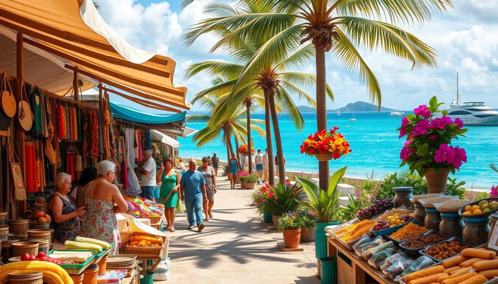 Dickenson Bay shopping scene Dickenson Bay shopping scene