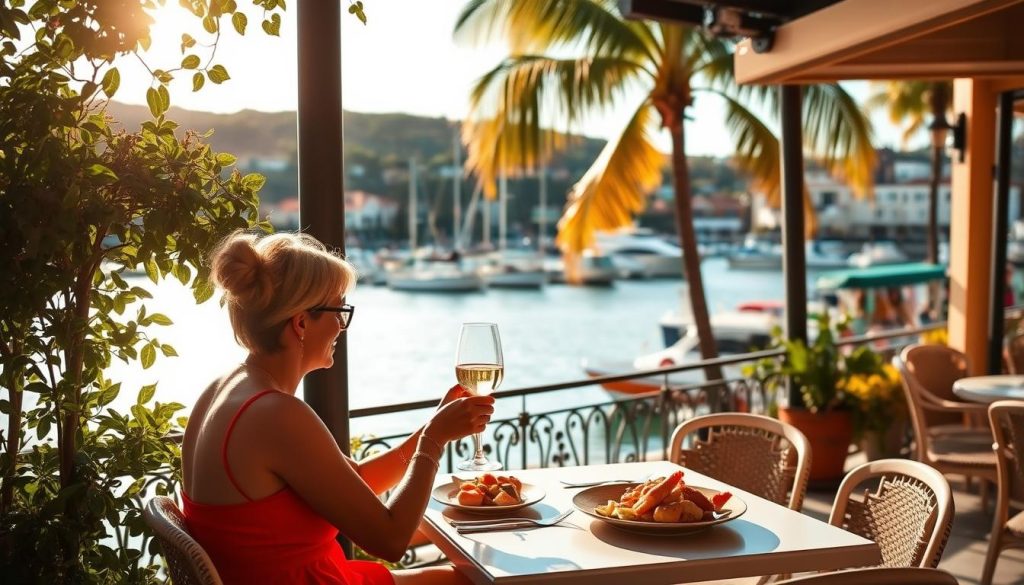 English Harbour solo travel dining English Harbour solo travel dining