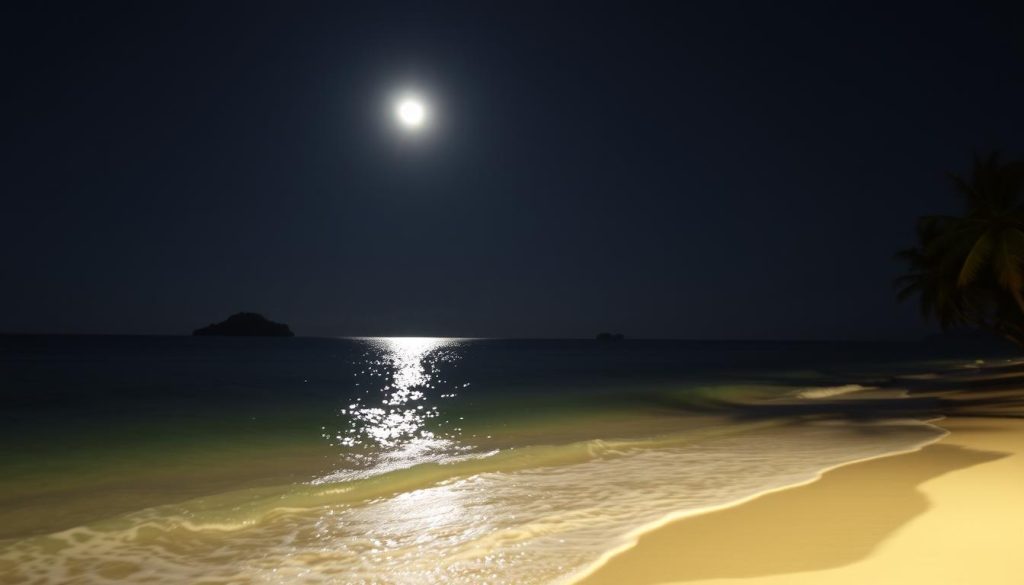 Grand Anse Beach at night Grand Anse Beach at night