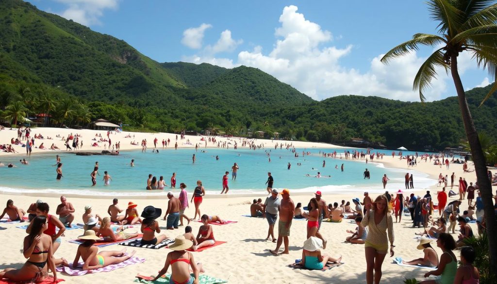 Grand Anse Beach crowd levels Grand Anse Beach crowd levels