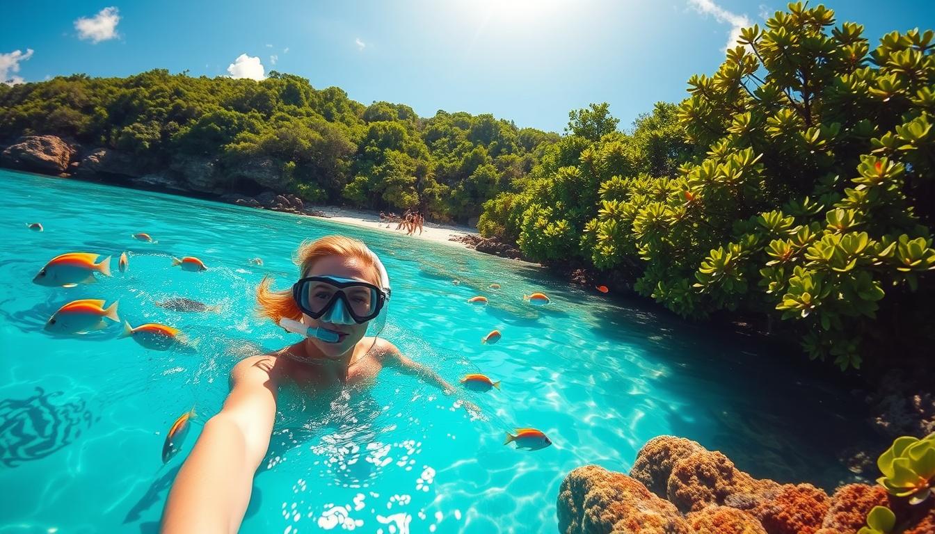 Is Levera Beach good for snorkeling?