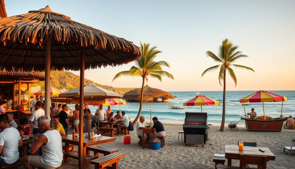 Levera Beach dining scene Levera Beach dining scene
