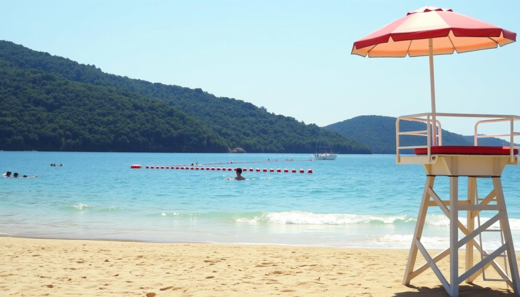 Levera Beach swimming safety Levera Beach swimming safety