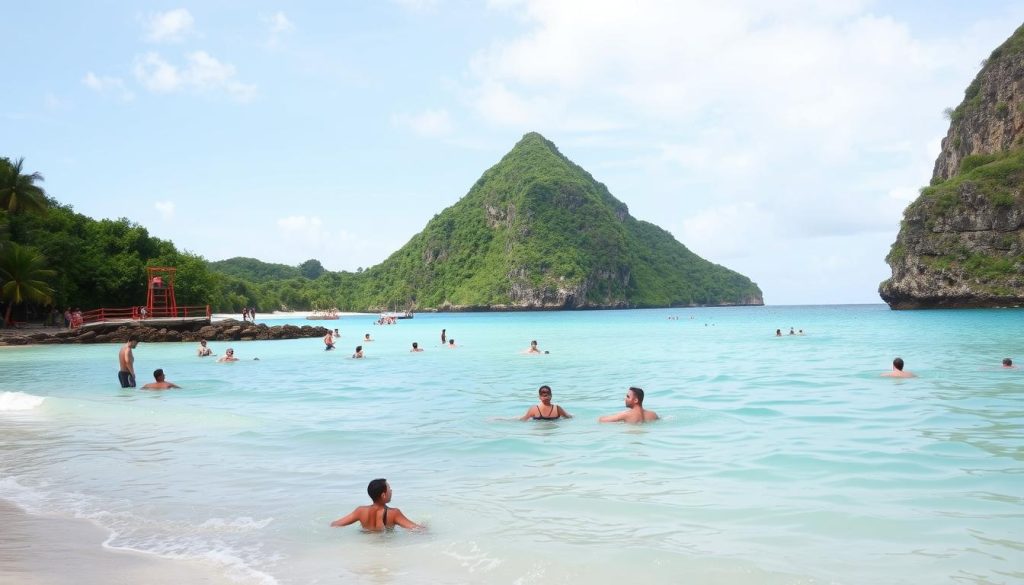 Levera Beach swimming safety Levera Beach swimming safety