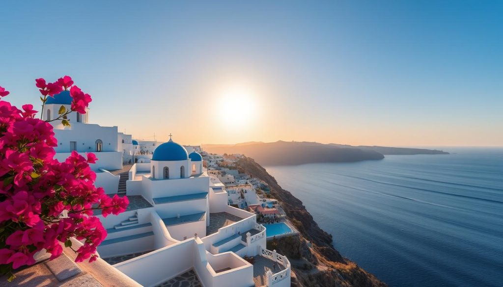 Santorini Mediterranean Island Landscape Santorini Mediterranean Island Landscape
