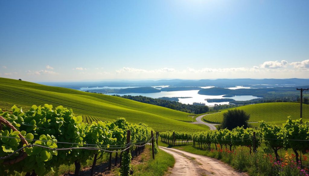 Scenic Finger Lakes Vineyard Landscape Scenic Finger Lakes Vineyard Landscape