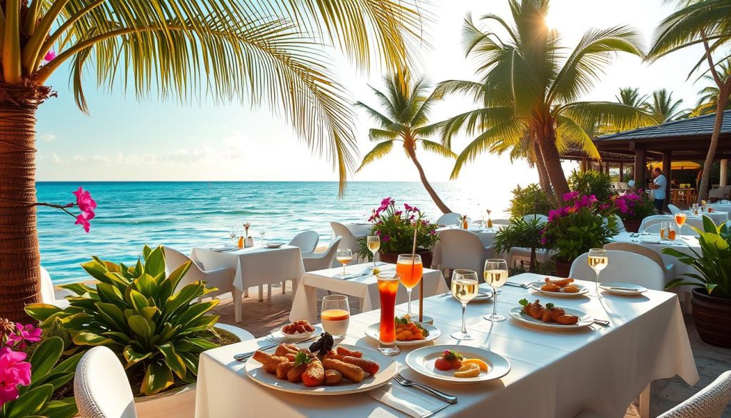 Shell Beach dining scene Shell Beach dining scene