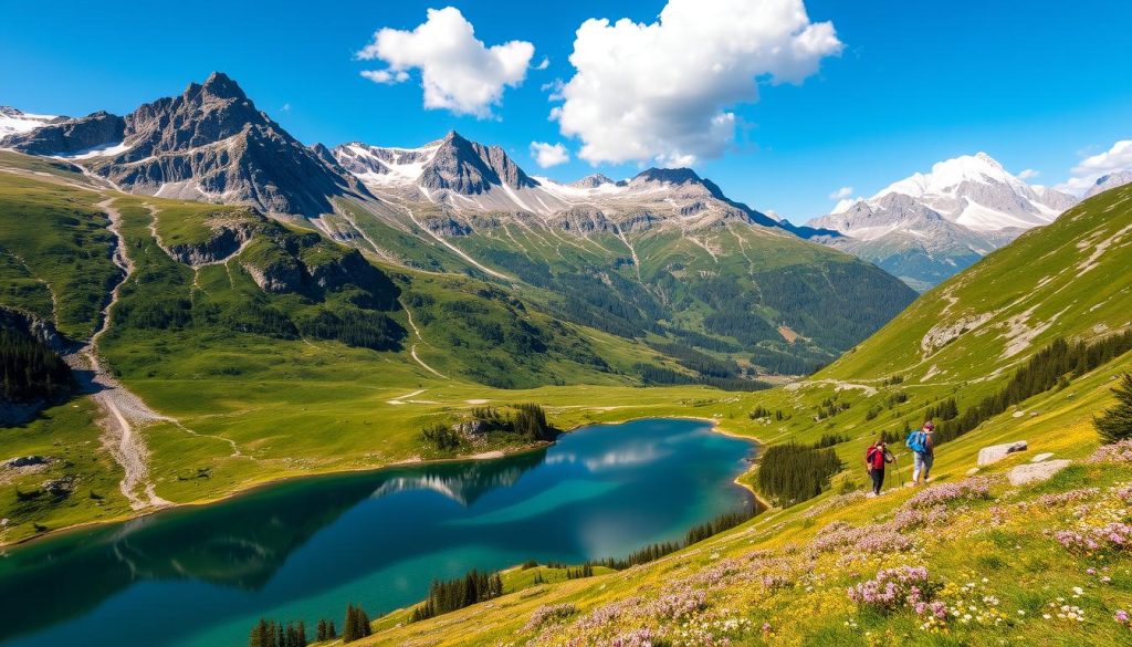 Swiss Alps Summer Adventure Landscape Swiss Alps Summer Adventure Landscape
