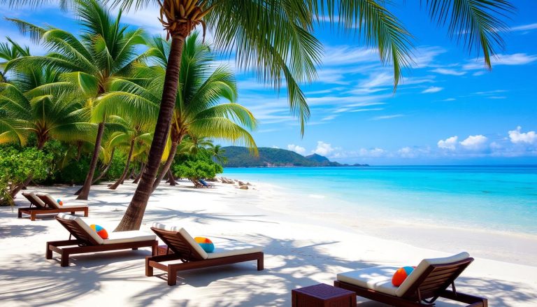 grand anse beach lounging