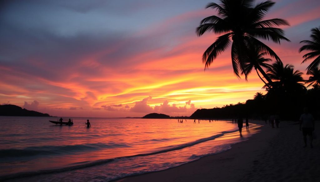 grand anse beach sunset views grand anse beach sunset views