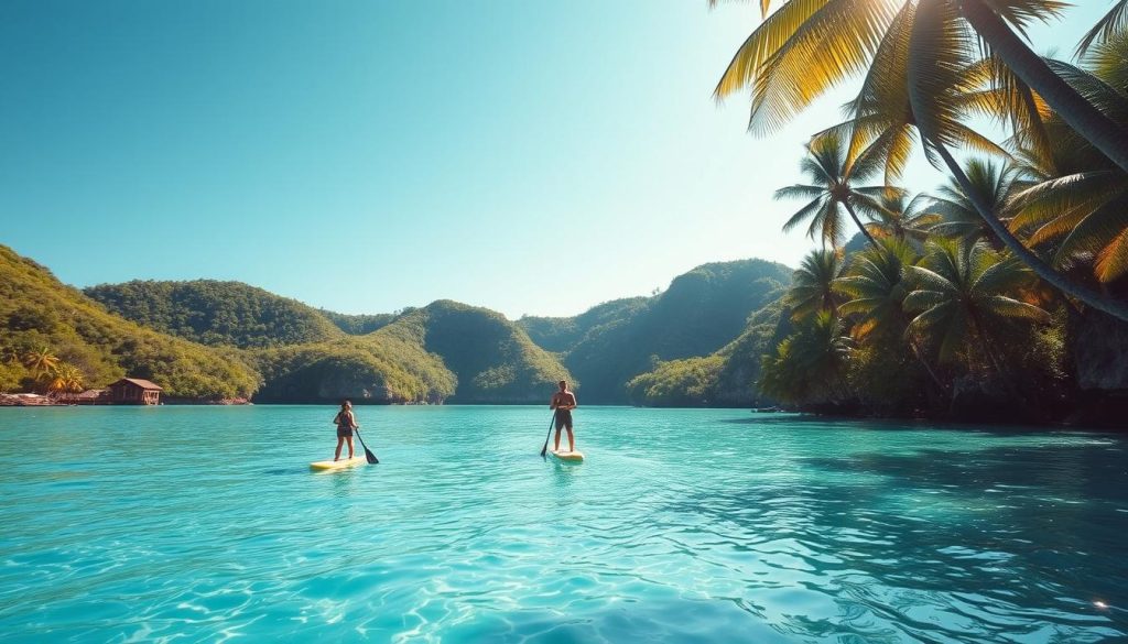 paddleboarding in grand anse paddleboarding in grand anse