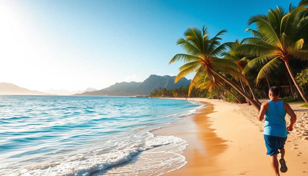 scenic jogging at grand anse beach scenic jogging at grand anse beach