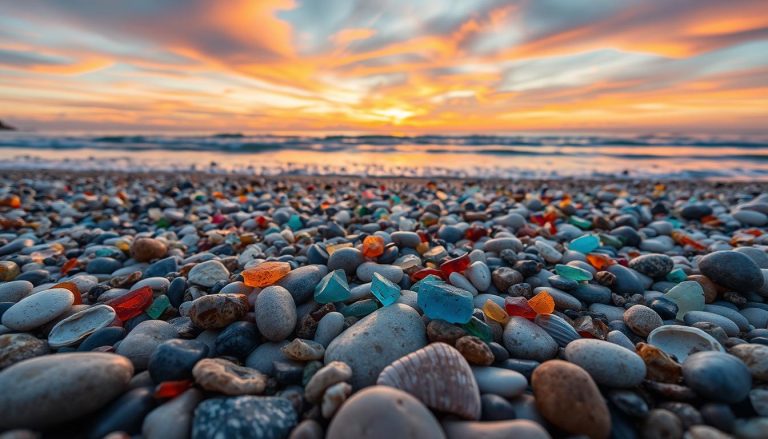 shell beach sea glass