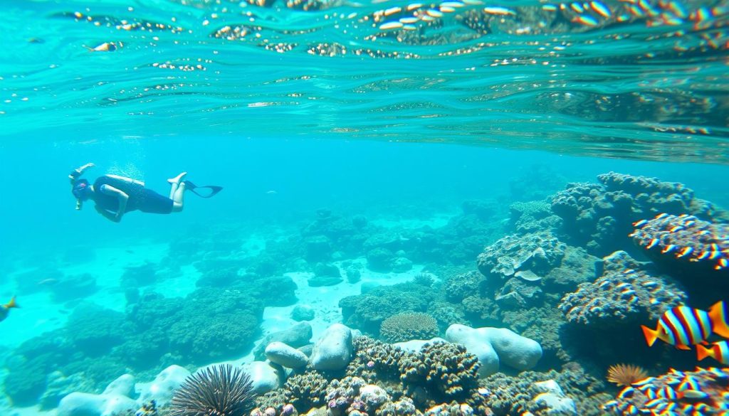 snorkeling conditions at Shell Beach snorkeling conditions at Shell Beach