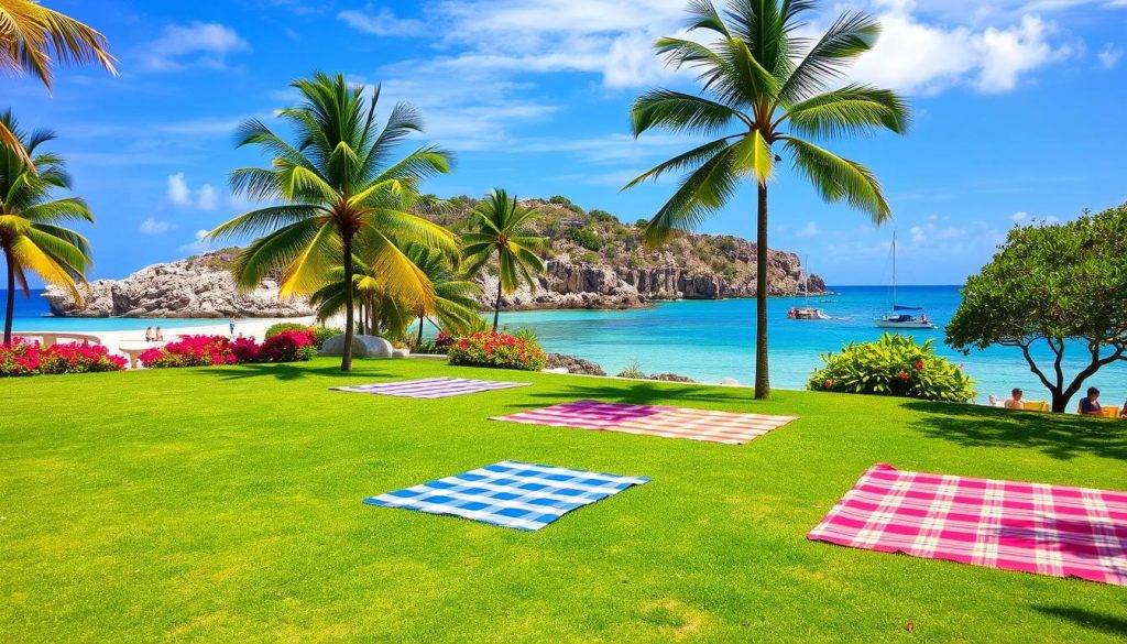 waterfront picnic areas in Anse de Colombier waterfront picnic areas in Anse de Colombier