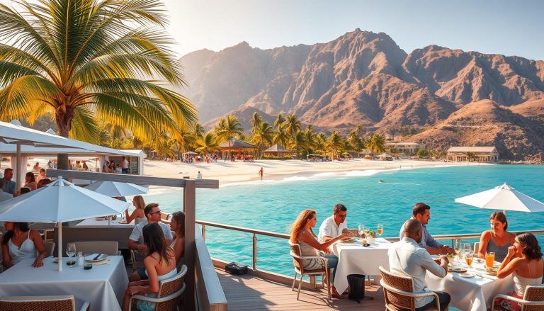 Are there beachside bars or restaurants at Eagle Beach?
