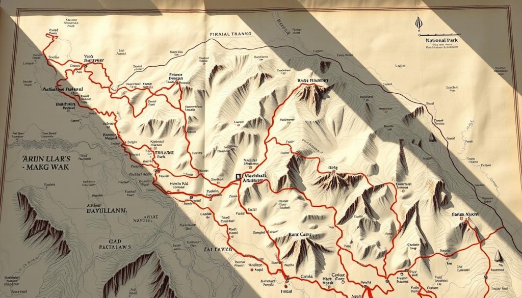 Arikok National Park trail map Arikok National Park trail map