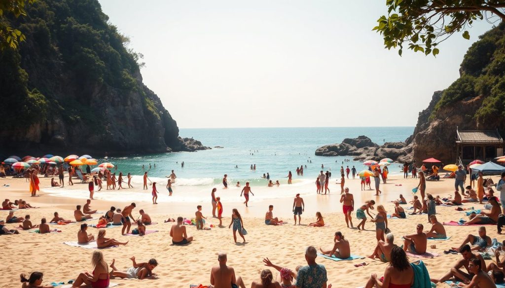 Baby Beach crowd Baby Beach crowd