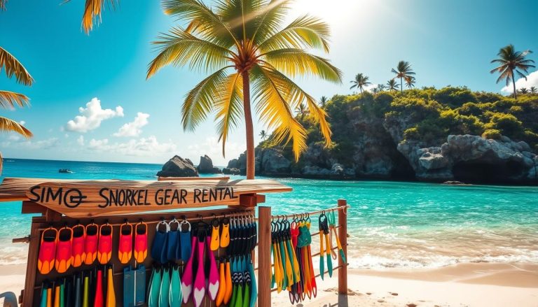 Can I rent snorkel gear at The Baths?