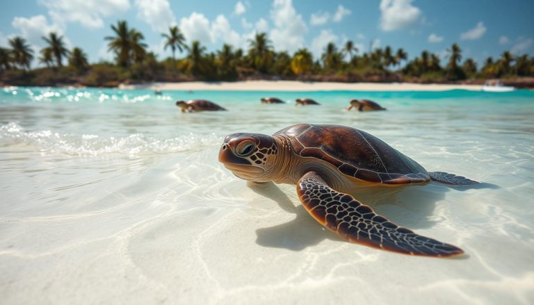 Can you see turtles at Eagle Beach?