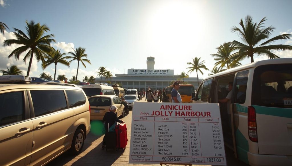 Cost of transportation from Antigua airport to Jolly Harbour Cost of transportation from Antigua airport to Jolly Harbour