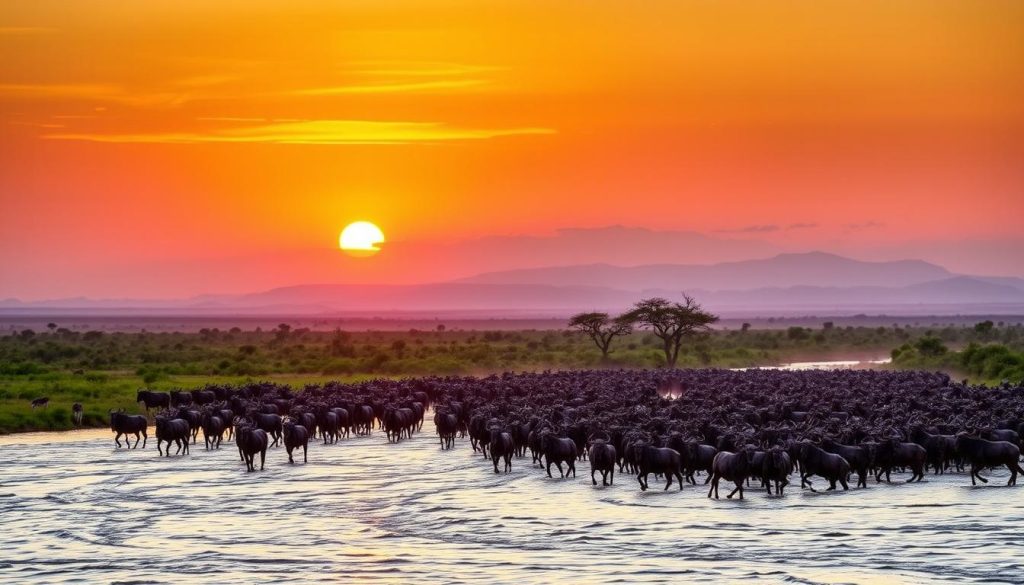 Great Wildebeest Migration in Masai Mara Great Wildebeest Migration in Masai Mara