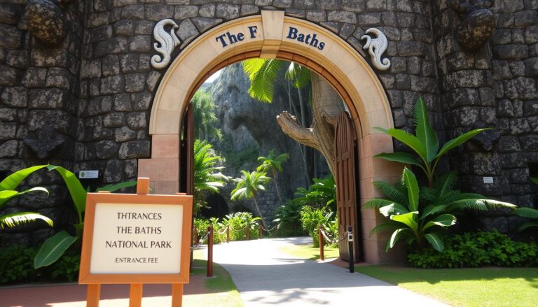 Is there an entrance fee for The Baths National Park?